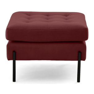 Isaure - pouf en velours - Bordeaux