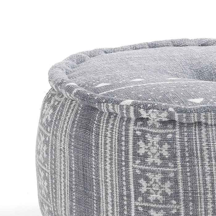 ORESTELUCHETTA Pouf rotondo YANTRA GREY