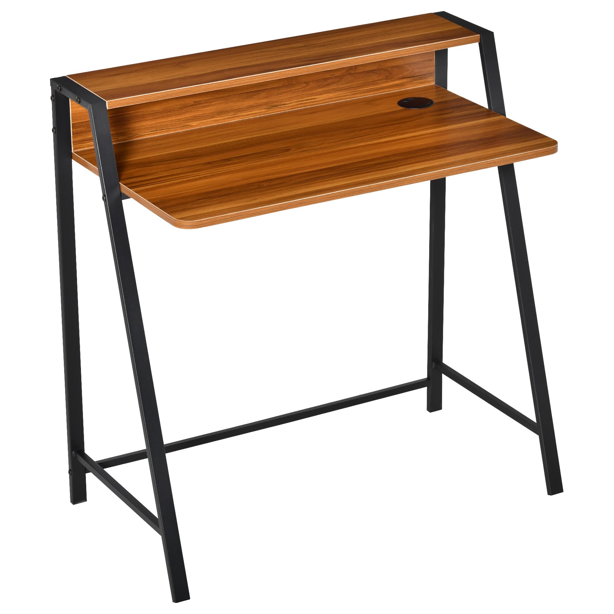 Mesa de Ordenador Industrial para Oficina de Madera 84x45x85cm