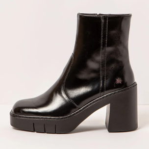 Botines con tacón 1974 NAPPA SHINNY TOTAL BLACK/BERNA color Total black