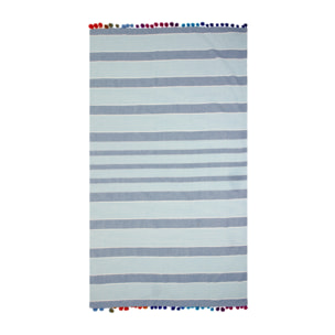 Telo Mare Fouta Modello Multicolor Con Pon Pon