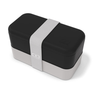 Lunch box 2 compartiments Original 1L Made in France Noir Coton