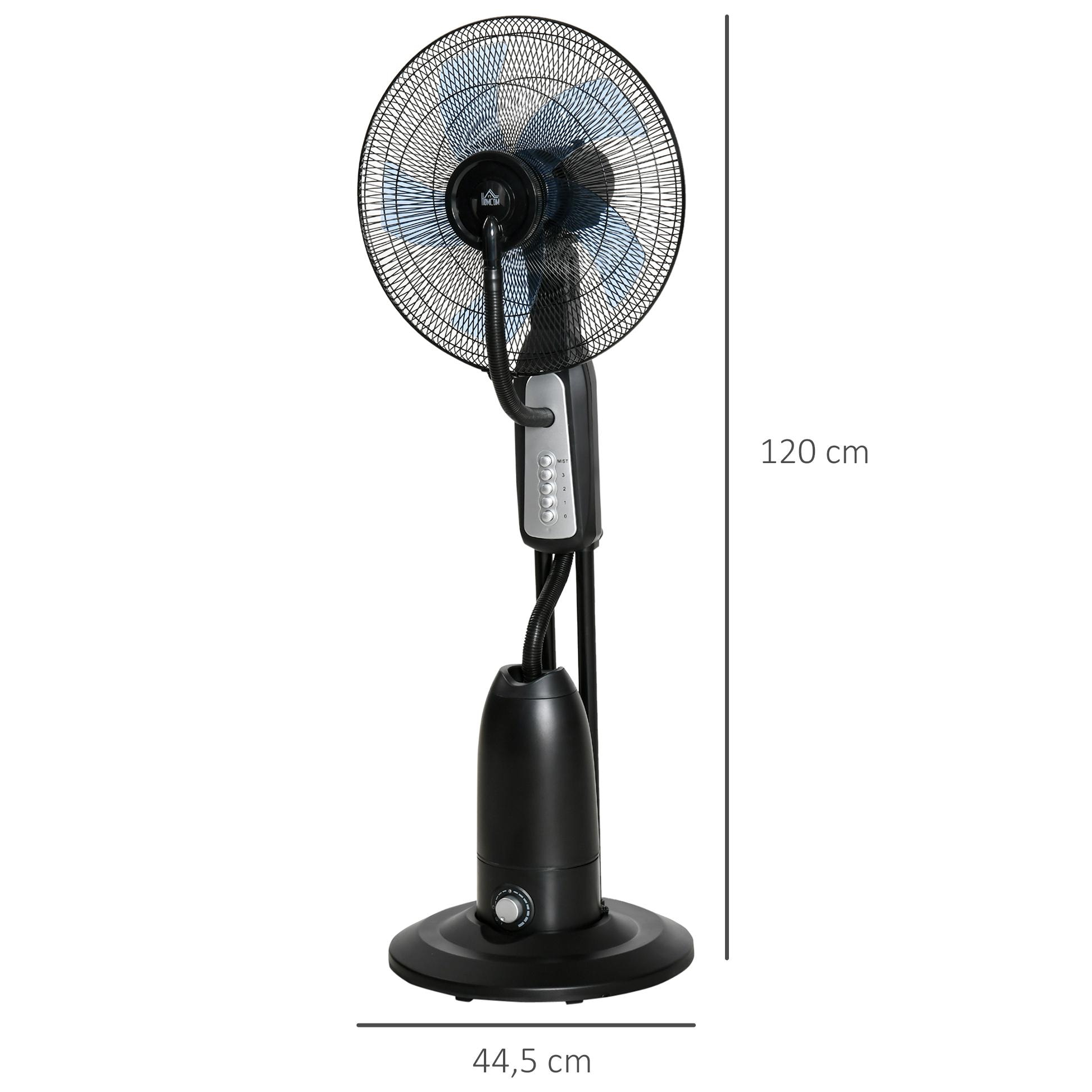 Ventilador de Pie con Nebulizador de Agua Oscilante Silencioso 3 Velocidad 2,8 L