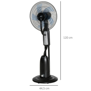 Ventilador de Pie con Nebulizador de Agua Oscilante Silencioso 3 Velocidad 2,8 L