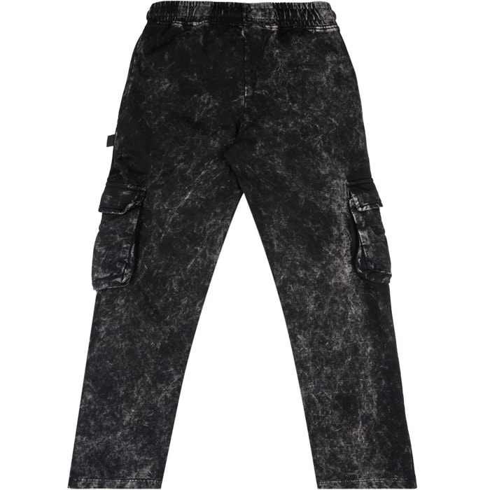 Pantalón de niña con grandes bolsillos efecto mármol 'Gen Z'