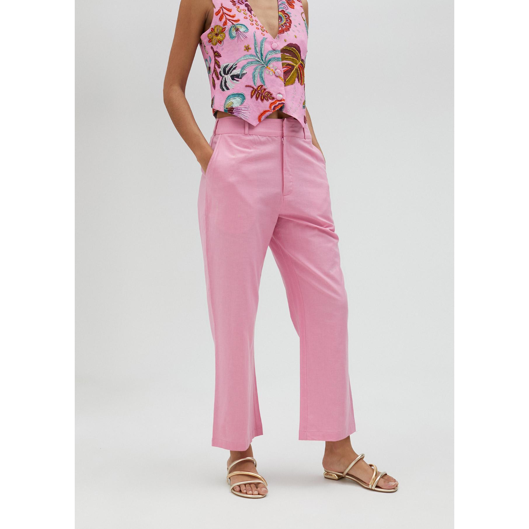 Pantaloni culotte rosa