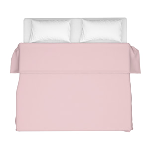 LENZUOLO SOPRA LETTO PIAZZA E MEZZA ROSA 100% COTONE