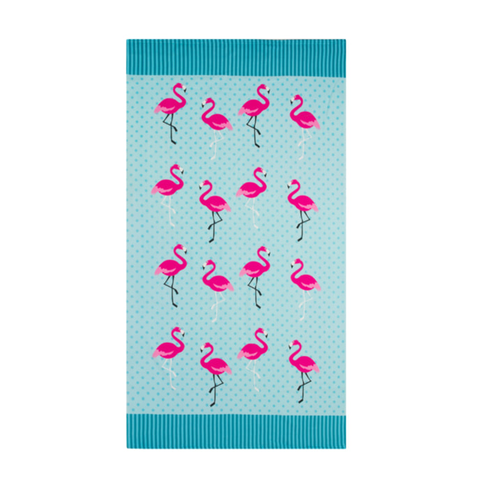 Telo Mare Grande 100x180 Spugna Maui Mini Flamenco D16