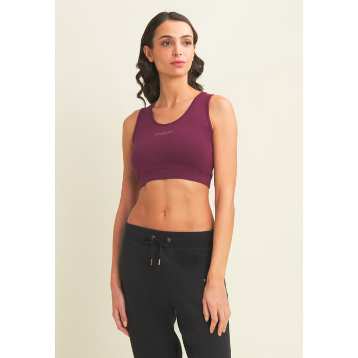 Top sportivo da donna con retro vogatore