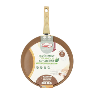 Galetière en revêtement céramique 32cm noisette - tous feux COLORAMA