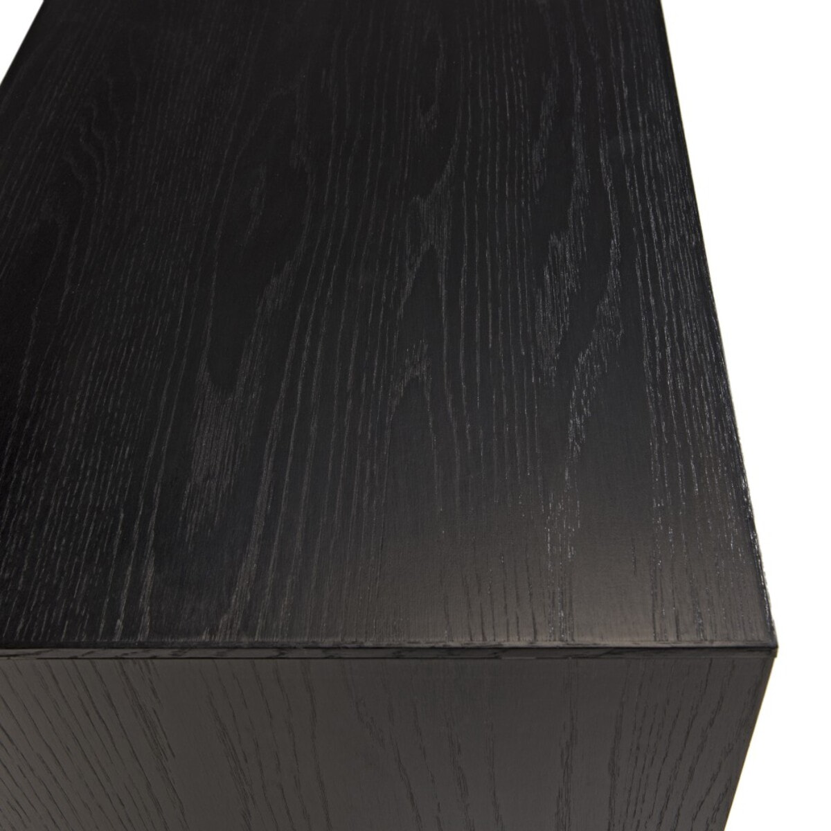 DANDY - Buffet 2 portes 3 tiroirs bois Pin recyclé naturel et noir