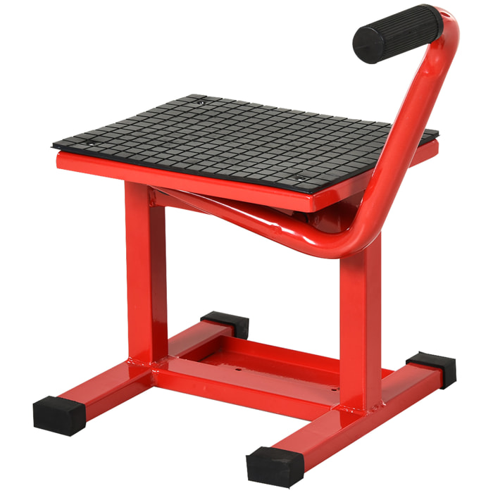 Plataforma Elevadora Altura Ajustable 27,5-39,5 cm Elevador para Motocicletas con Manivela Base Antideslizante Soporte de Elevación Carga 150 kg para Reparación Motocicleta Taller Garaje