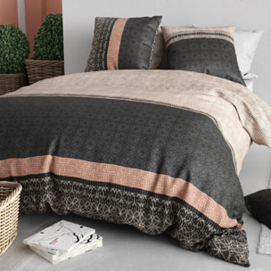 Parure housse de couette imprimé 100% coton - obsi