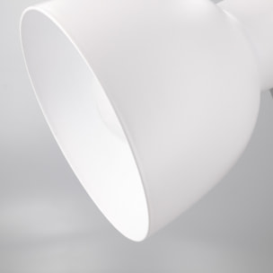 Forlight Mila Lámpara de Escritorio de Estilo Nórdico. Flexo de Escritorio E27 de Acero Blanco y Madera Clara Natural