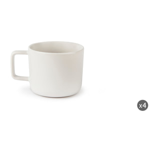 Set 4 Tazze Tè Excelsa – Nordic, Stoneware Bianco