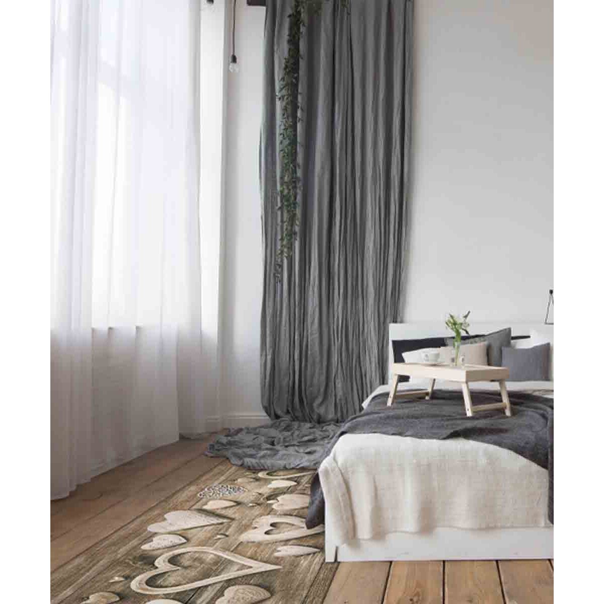 Tappeto EMOZIONI CASA DOLCE CASA moderno cuori love shabby cuoricini lavabile antiscivolo passatoia multiuso bagno cucina ingresso