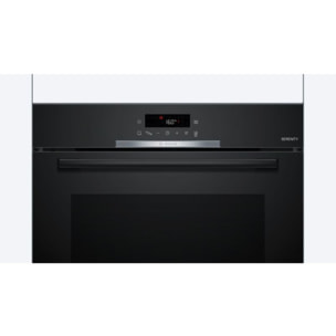 Four encastrable BOSCH HBA372BB4 - Chaleur pulsée - Hydrolyse - Pyrolyse - Porte froide - Mode Friture Sans Huile Air Fry