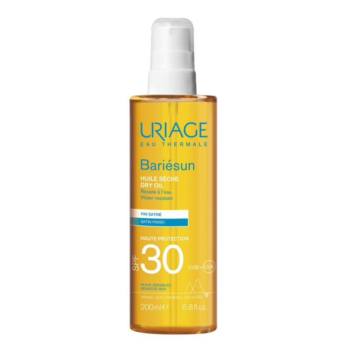 Bariesun SPF30 - Huile Sèche est Soin solaire pour le corps et les cheveux 200 ml