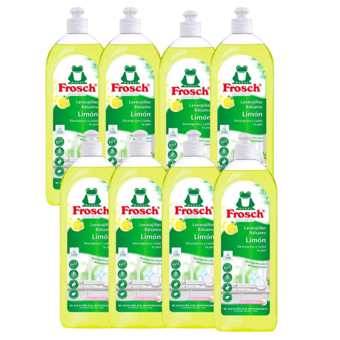 Pack 8X Lavavajillas limón Eco Frosch 750 ml