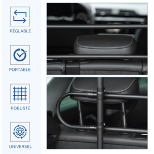 Barrière grille de séparation universelle voiture pour chien réglable 87-135L x 60-105H cm kit complet installation inclus noir