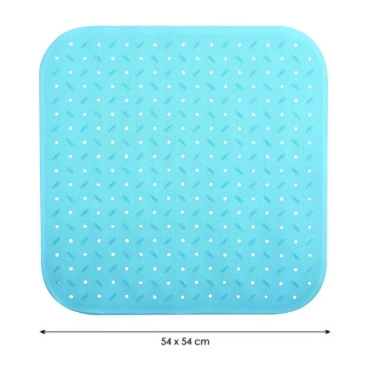 Tapis Fond de douche antidérapant Caoutchouc CLASS 54x54cm Bleu Ciel MSV