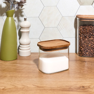 Bocal - HOME DECO FACTORY - HERITAGE - Borosilicate - Empilable - Transparent et marron
