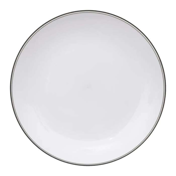 Assiette "Square" gris charbon 25cm