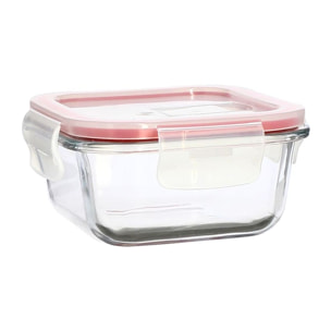 Boîte hermétique carré 310ml en verre CLEMENTINE