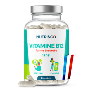 Nutri&Co Vitamine B12 1000mcg Brevetée Pure - 120 gélules Vegan