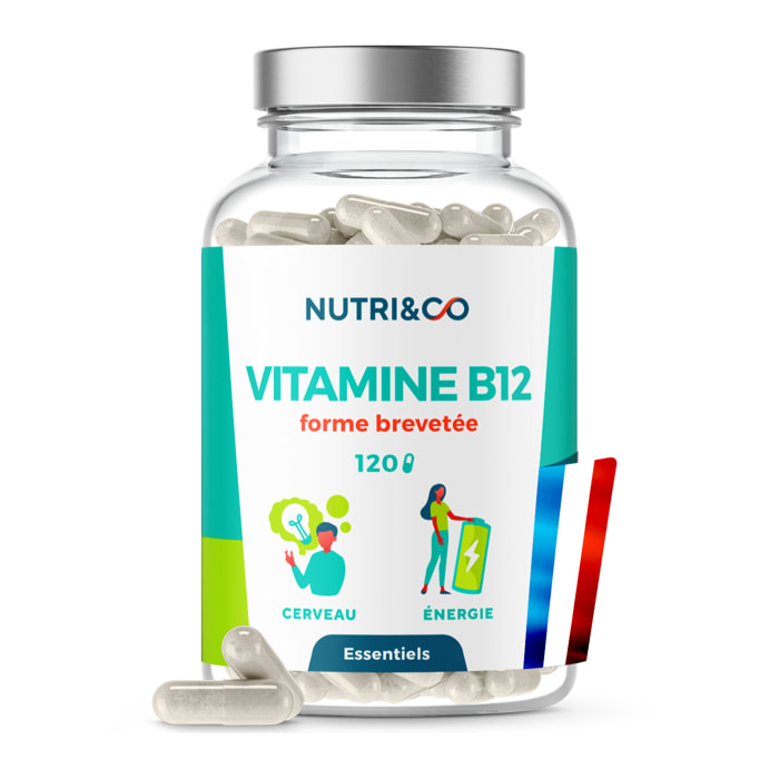 Nutri&Co Vitamine B12 1000mcg Brevetée Pure - 120 gélules Vegan