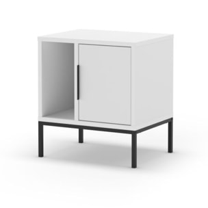 Mesita de noche Brik Blanco Negro