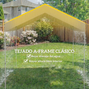 Carpa Plegable 2,4x2,4 m, Pop-up, Cenador de Jardín con UPF50+, Bloqueo Central, Altura Ajustable, Bolsa de Transporte, Sacos Arena, Gazebo para Exterior, Beige