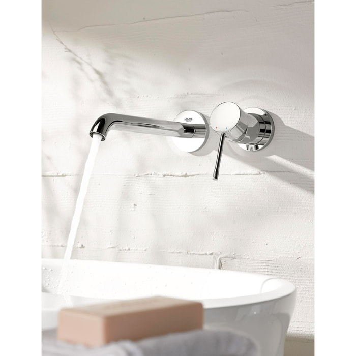Mitigeur monocommande 2 trous lavabo Essence, Taille M, chromé