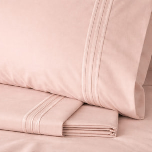 LAURA BIAGIOTTI Completo Set Lenzuola Floire Matrimoniali: L’Eleganza del Percalle firmata Hermet_rosa