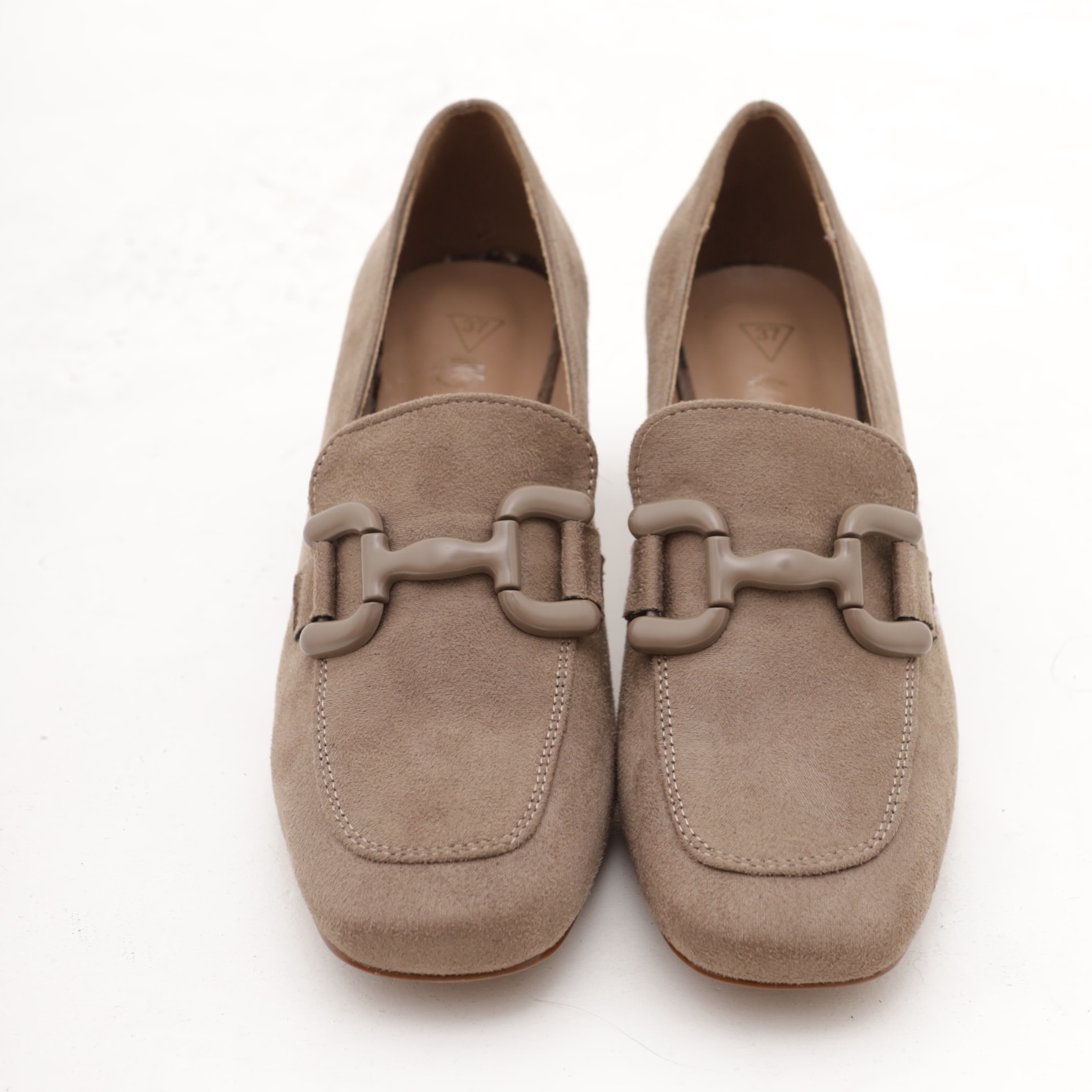 MOCASSINO TACCO SQUARE CHOCOLA' TAUPE