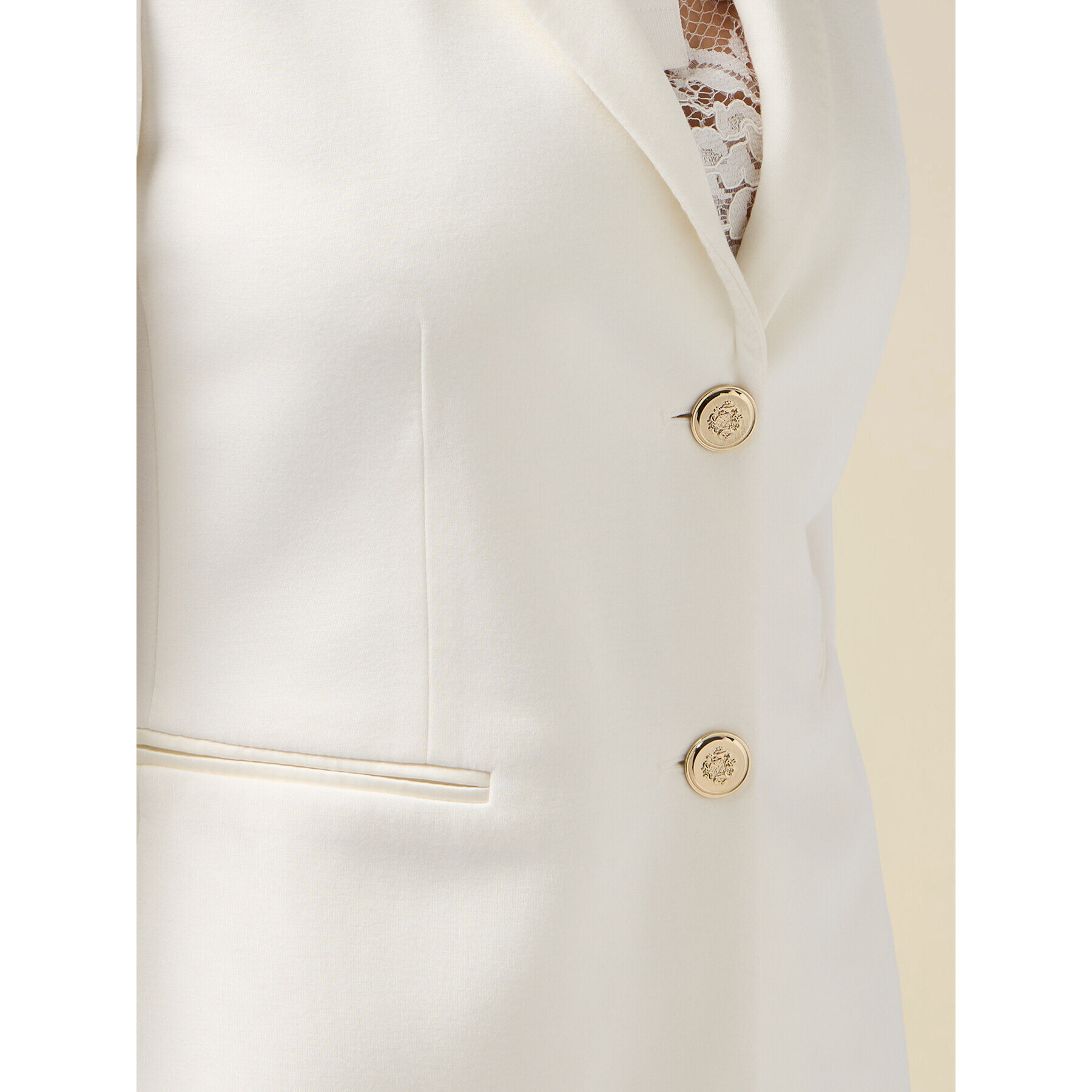 Oltre - Blazer de punto soft touch - Blanco