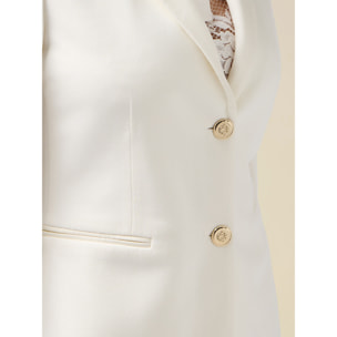 Oltre - Blazer de punto soft touch - Blanco