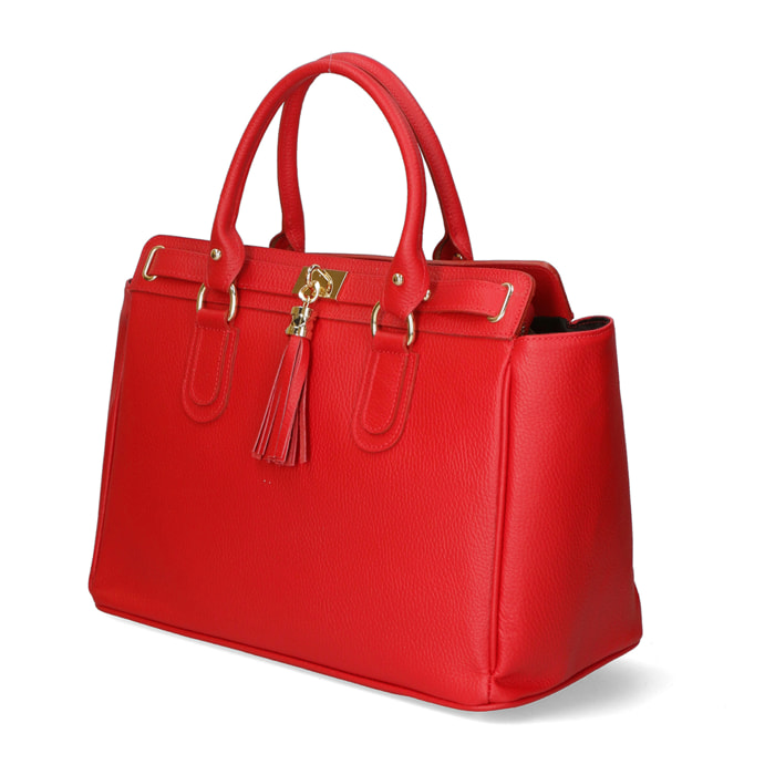 Borsa a mano da Donna Elena in Vera Pelle Made in Italy 28x37x18 cm