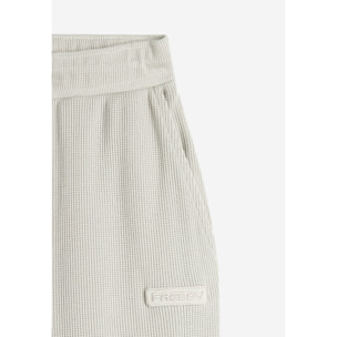 Pantaloni joggers da donna in tessuto jersey waffle