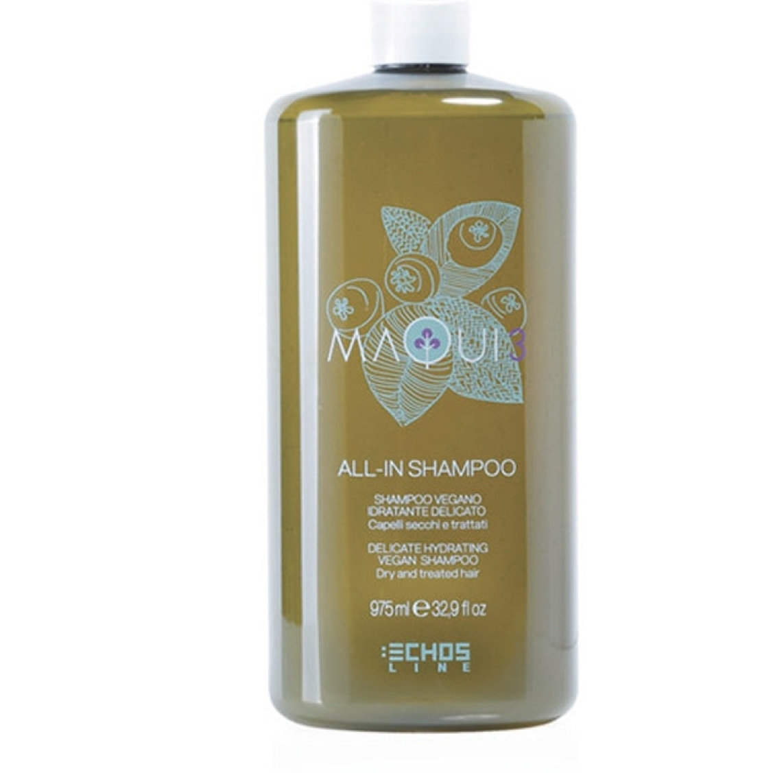 ECHOSLINE Maqui 3 All-In Champú - Cabello Seco y Tratado 975ml