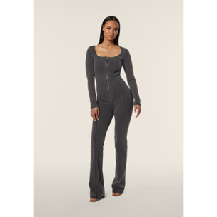 Tuta jumpsuit WR.UP® effetto push up con fondo a zampa