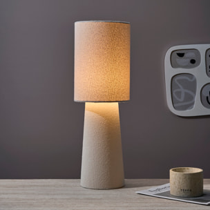 Lampe - HOME DECO FACTORY - Velours - Élégante - Beige
