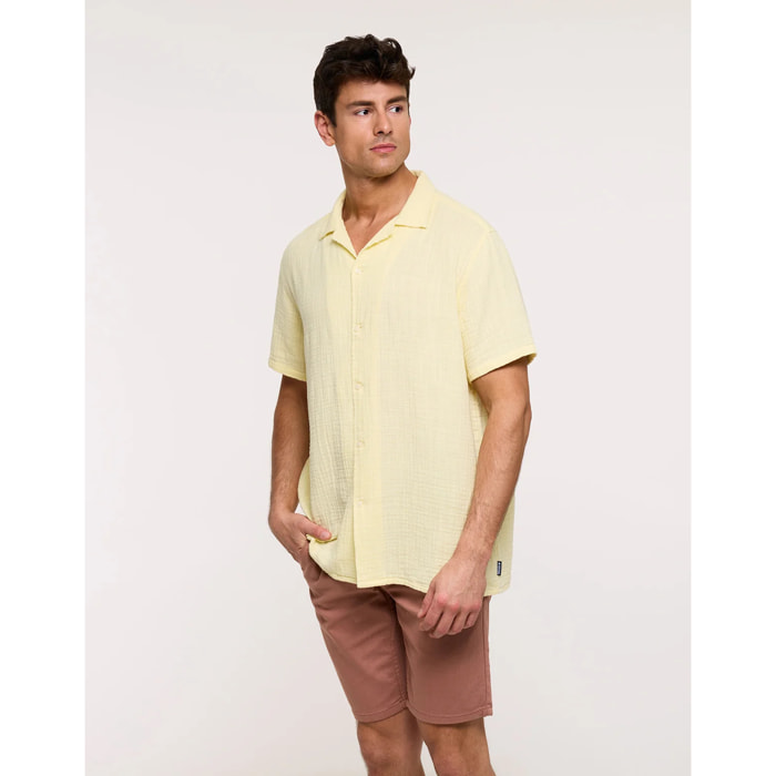Camisa Manga Corta Amarillo Pastel - Bambino