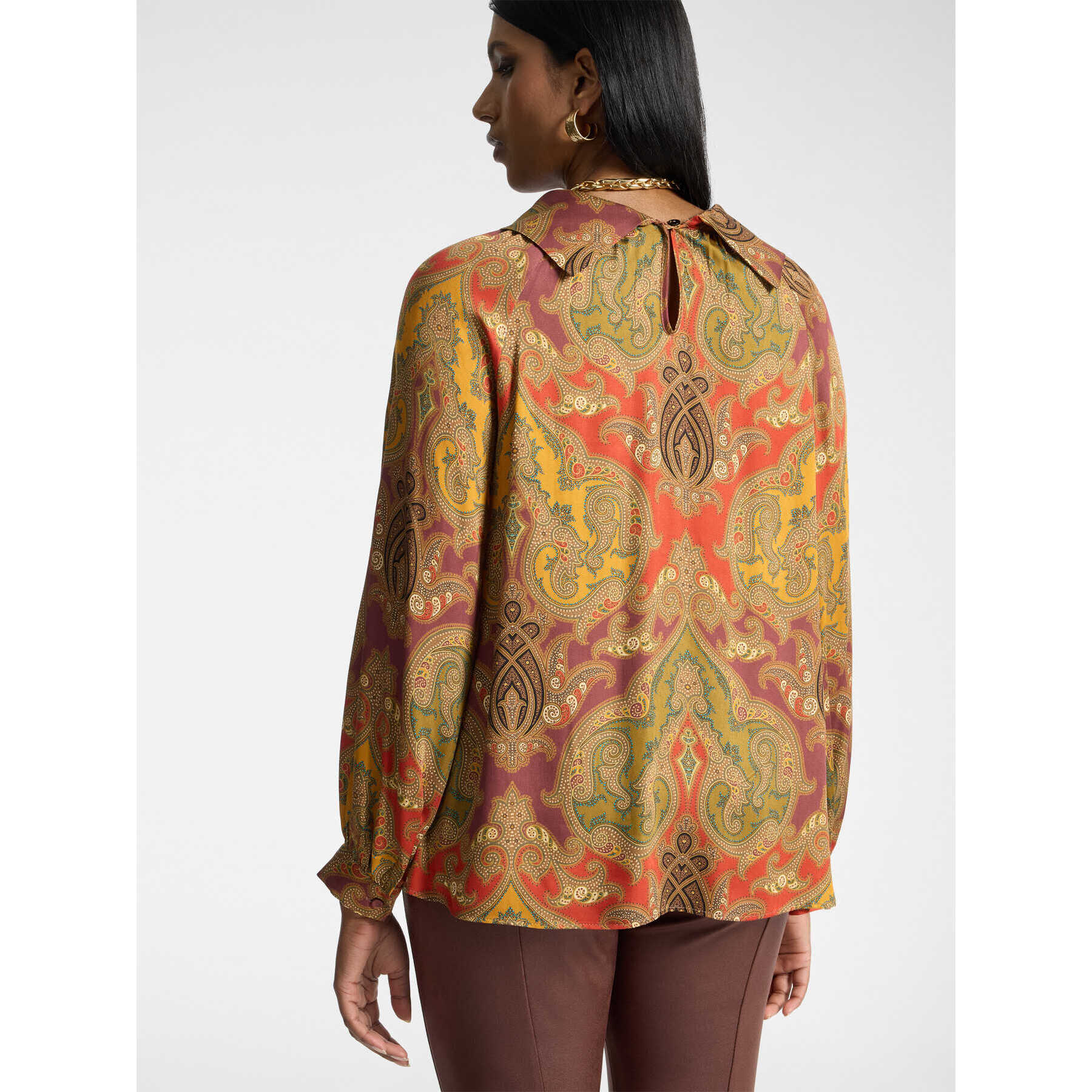 Elena Mirò - Blusa in viscosa stampata - Arancione