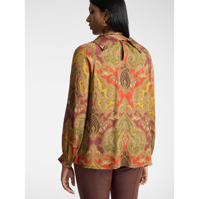 Elena Mirò - Blusa in viscosa stampata - Arancione
