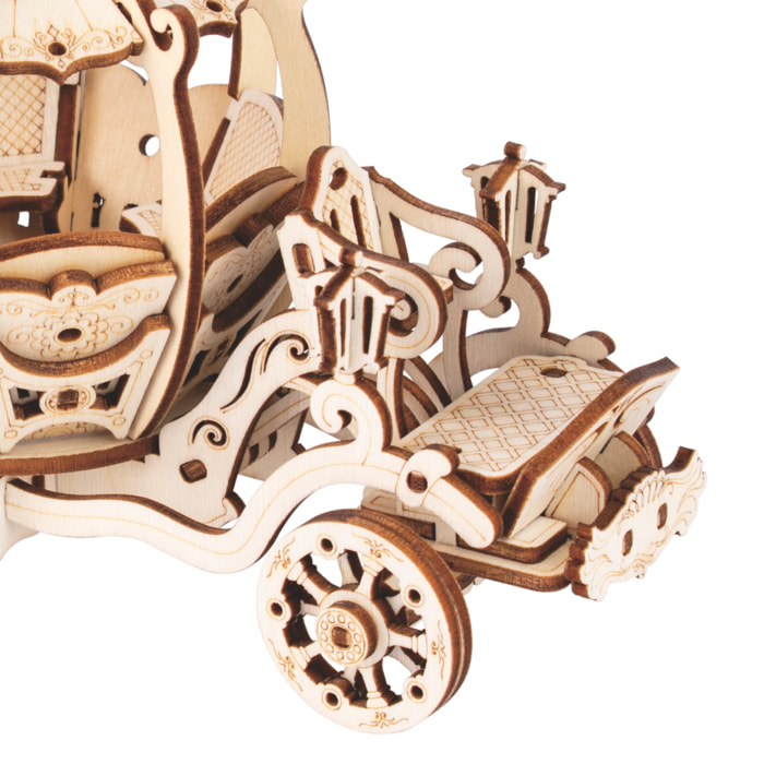 Puzzle 3D in legno. Carrozza di zucca. 129 pezzi.