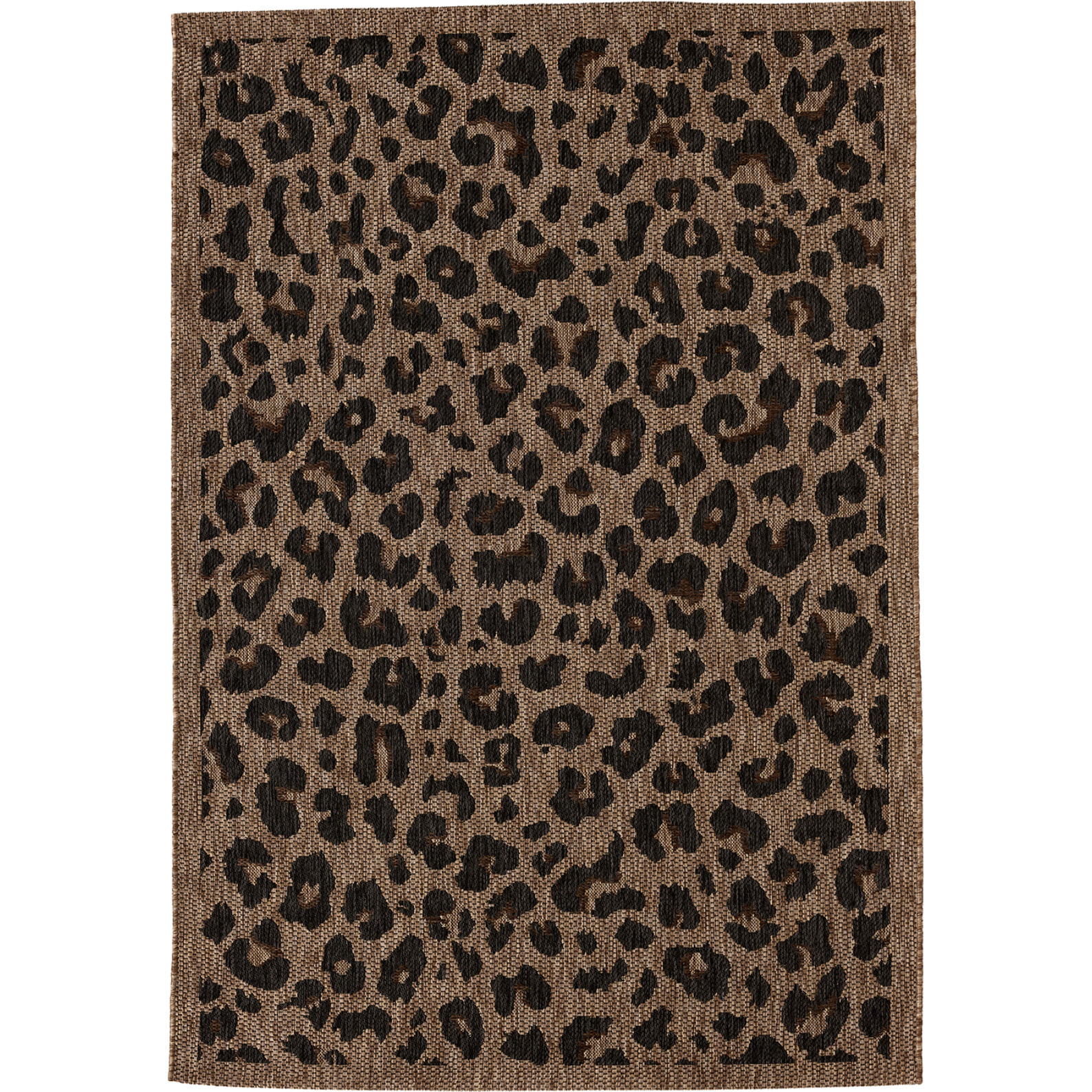 SAVANNA - Tapis intérieur/extérieur motif léopard marron
