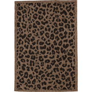 SAVANNA - Tapis intérieur/extérieur motif léopard marron