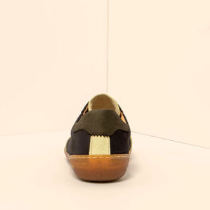 Zapatos N5766 MULTI LEATHER BLACK-LIME/PAWIKAN color Black-lime