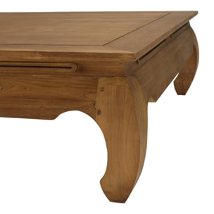 SIXTINE - Table opium 120x120cm en bois de teck recyclé massif